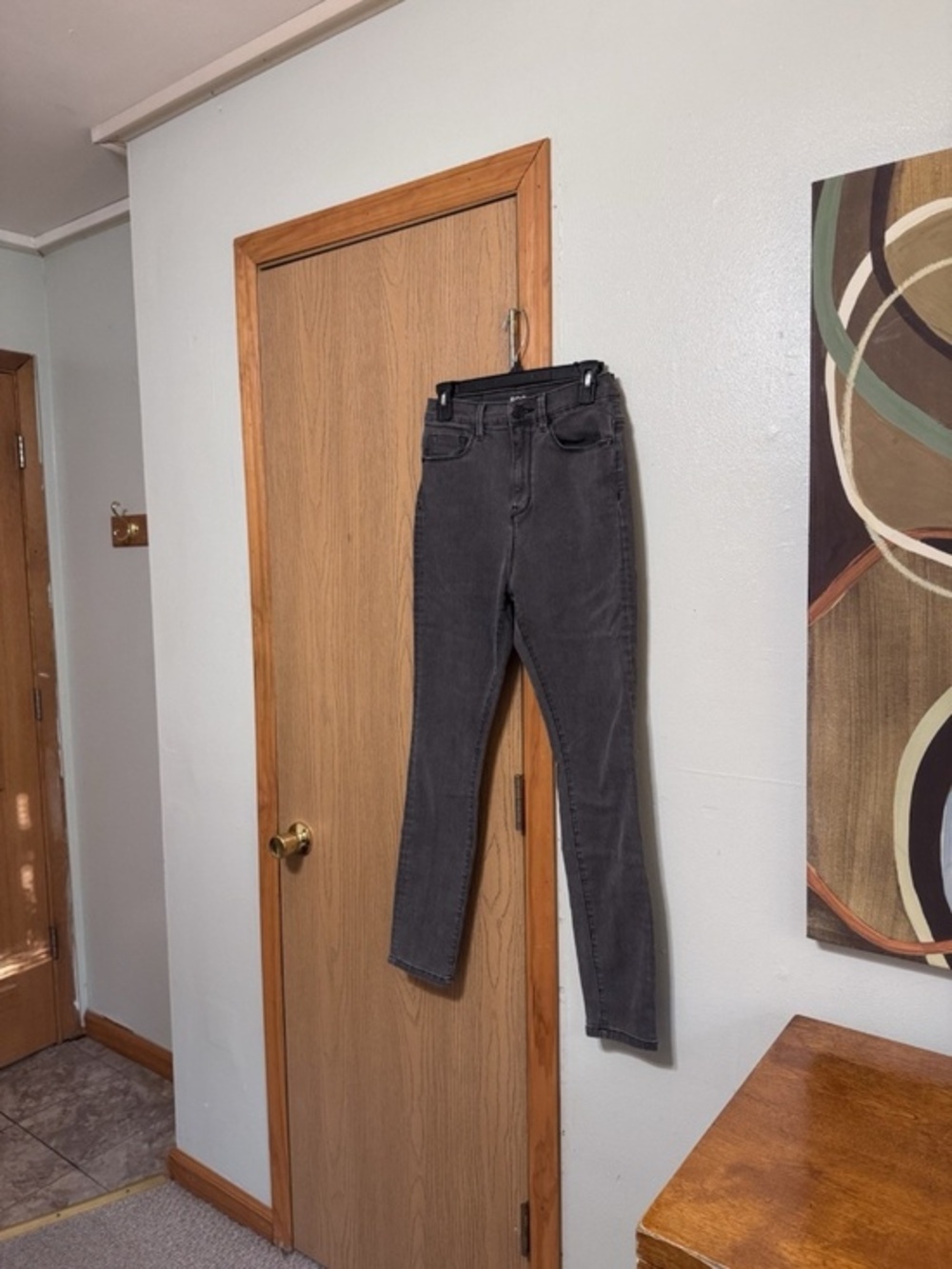 BDG "Super High-Rise Twig" Size 28x29 Solid Gray Skinny Leg Jeans - EUC